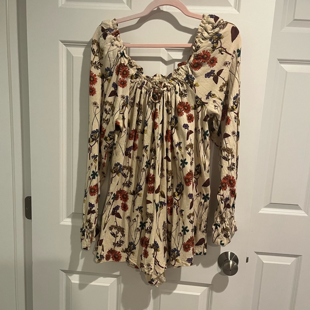 Floral Cream Women's Romper